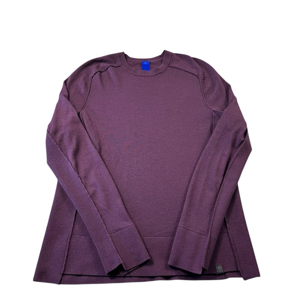 Kit + Ace Deep Maroon Merino Wool Stretch Men's Crewneck Sweater Size Medium